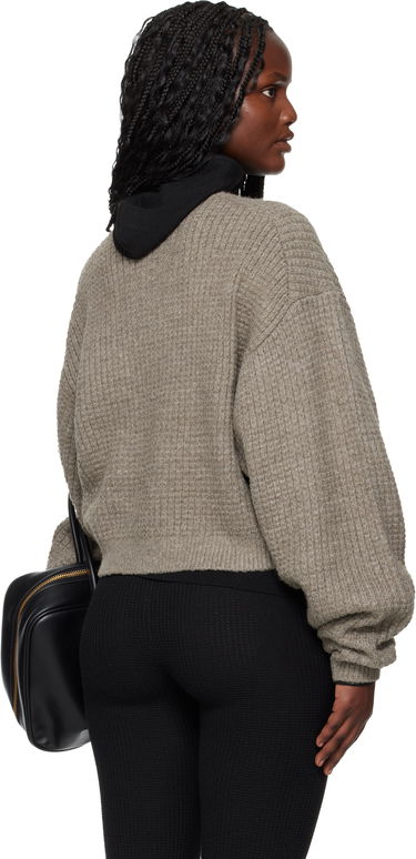 Sveter Fear of God ESSENTIALS Holiday Heavy Waffle 90s Crewneck Sweater Šedá | 192HO257332FW, 2