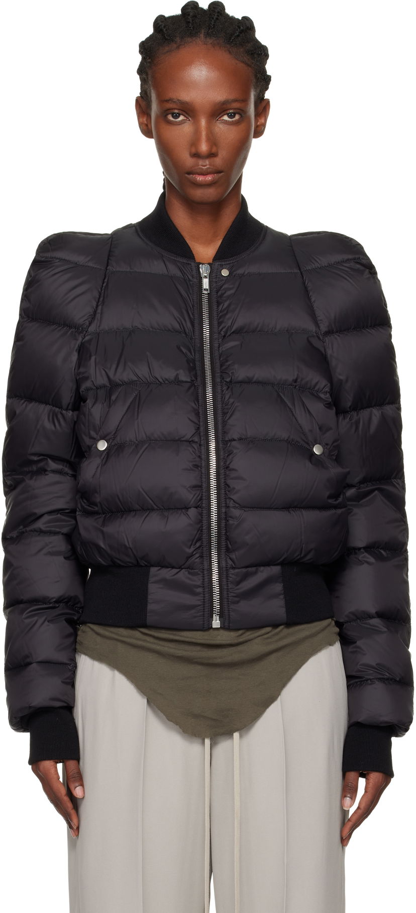 Prešívaná bunda Rick Owens Concordians Duvet Flight Down Jacket Čierna | RP02E4777 NPD1