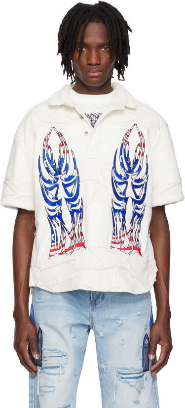 Polo tričko Who Decides War Who Decides War Winged Glory Polo Biela | 1110250019SS25, 0