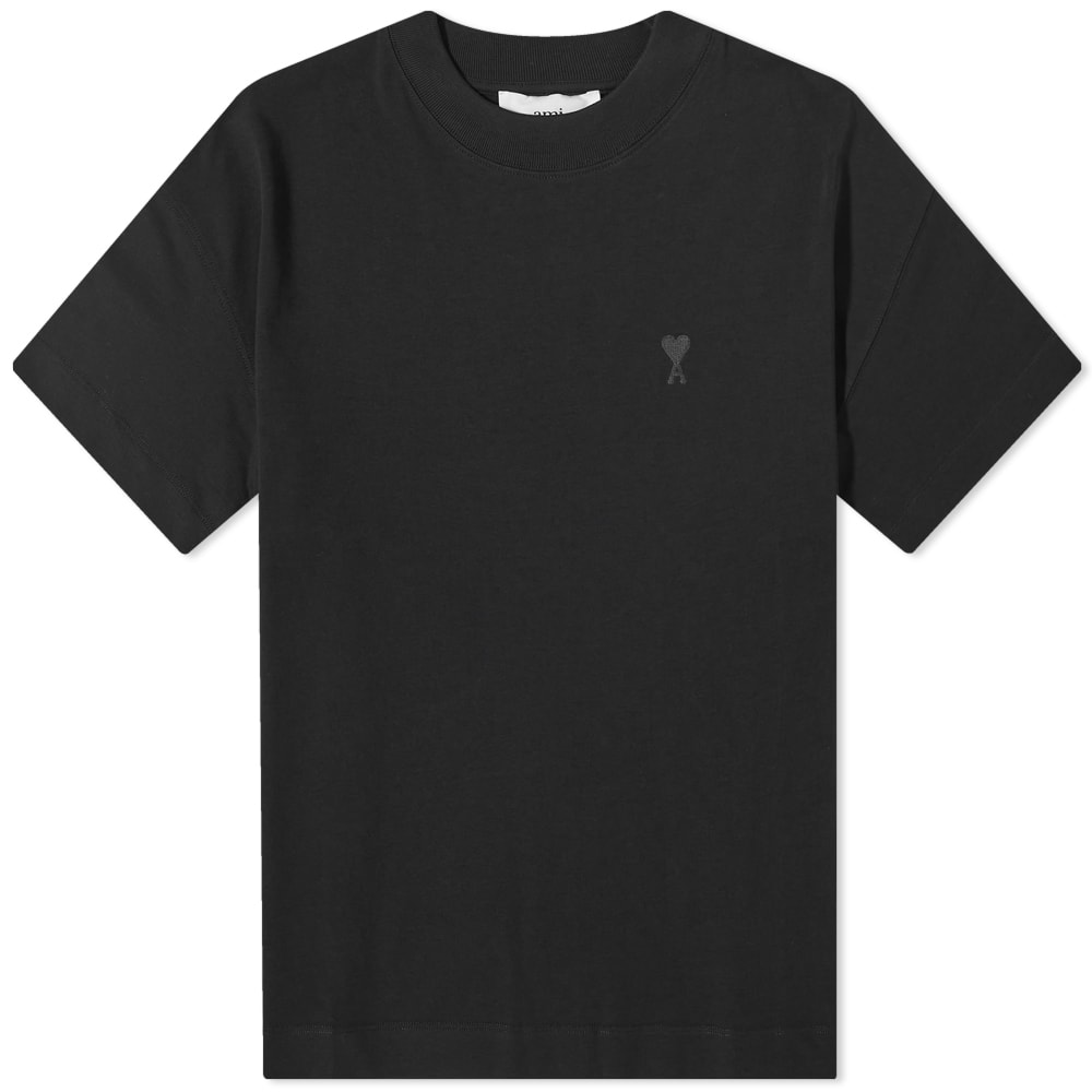 Tričko AMI Tonal Heart Tee Čierna | UTS012-726-001, 0