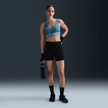 Podprsenka Nike Pro Indy Plunge Padded Medium-Support Sports Bra Tyrkysová | HF7324-006, 4