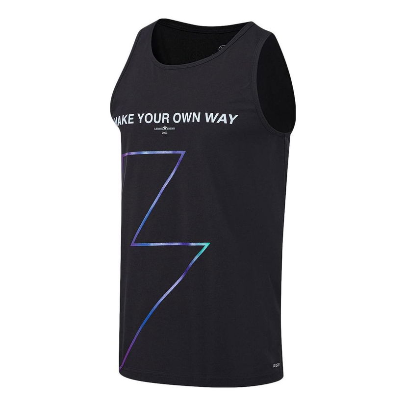 Tielko Li-Ning Wade Graphic Basketball Tank Čierna | AVST089-1