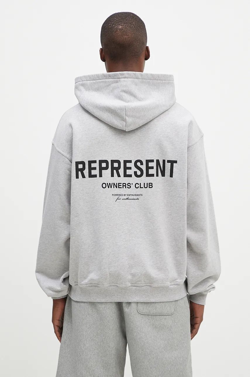 Mikina Represent Clo Owners Club Zip Hoodie Grey Šedá | OCM41122.158, 0