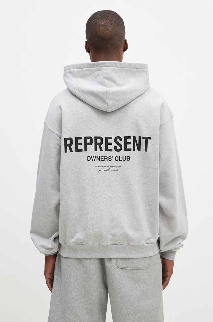 Mikina Represent Clo Owners Club Zip Hoodie Grey Šedá | OCM41122.158