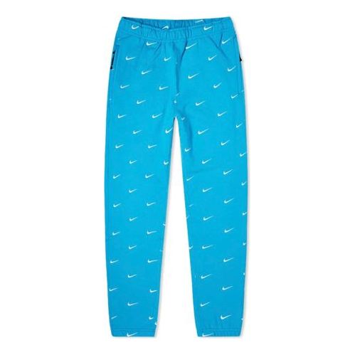 Tepláky Nike NRG Swoosh Logo Full Print Straight Pants Modrá | CJ8905-487