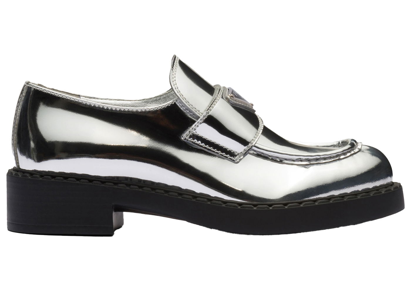 Tenisky a topánky Prada Metallic Leather 50mm Loafers "Silver" Metalická | 1D246M_3AU1_F0118_F_B050, 0