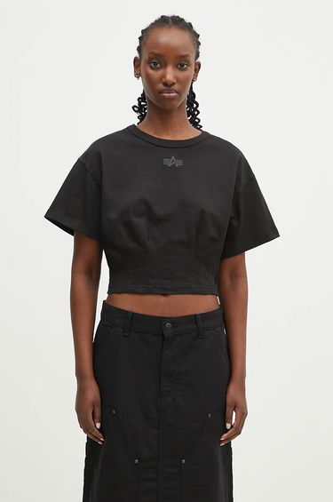 Tričko Alpha Industries Waisted T-Shirt Čierna | 148070, 0