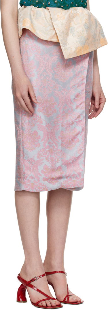 Sukňa Dries Van Noten Dries Van Noten Jacquard Peplum Midi Skirt Ružová | 251-010803-1541, 1
