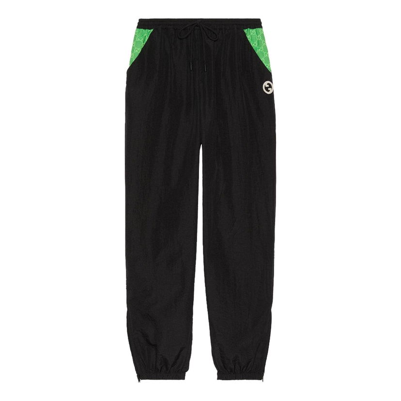 Nohavice Gucci Nylon Patch Trousers Čierna | 746824-XJFU0-1043