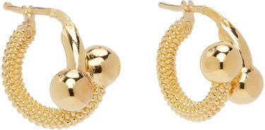 Náušnice Bottega Veneta Intreccio Hoop Earrings Béžová | 732124 VAHU0, 1