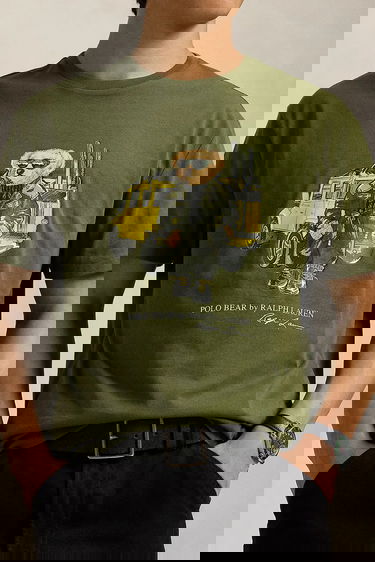 Tričko Polo by Ralph Lauren Cotton Polo Bear Jeep Graphic T-shirt Zelené | 710854497, 3