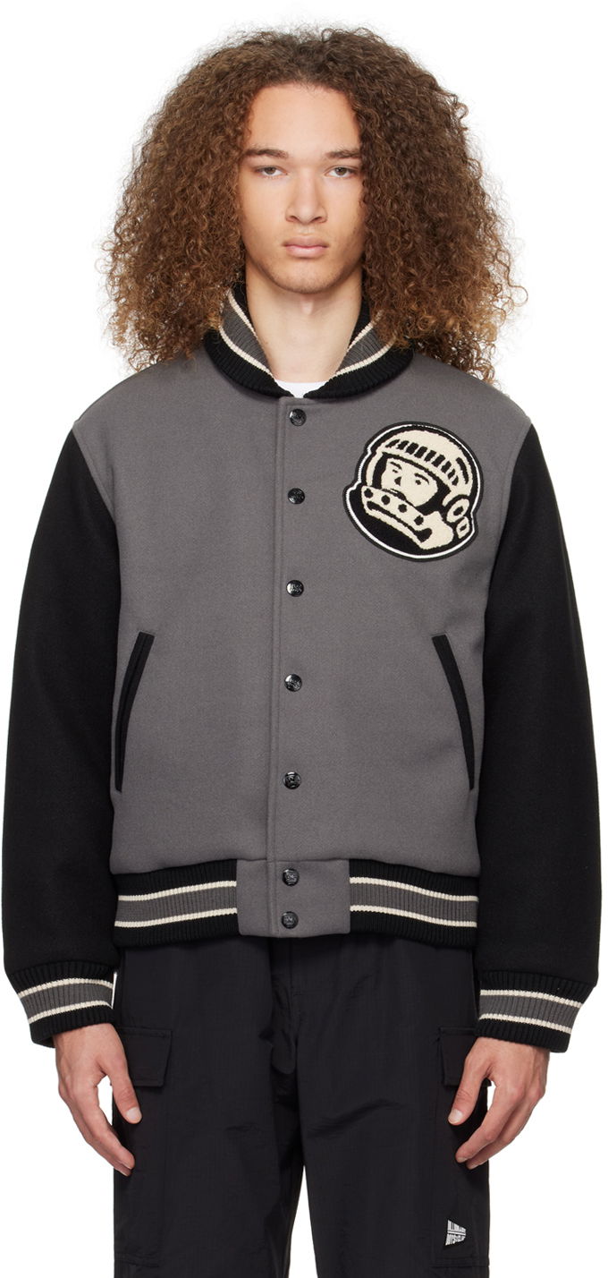 Bomber bunda BILLIONAIRE BOYS CLUB Astro Varsity Bomber Jacket Šedá | B23402, 0