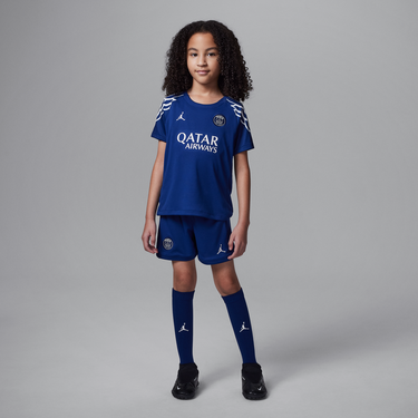 Dres Jordan Jordan Paris Saint-Germain 2025 Stadium Fourth Kit Set - Little Kids Modrá | HJ0930-493, 0