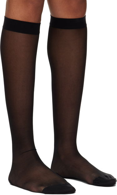 Ponožky Dolce & Gabbana Dolce&Gabbana Three-Pack Logo Nylon Knee-High Socks Čierna | O4A44T ON02S, 3