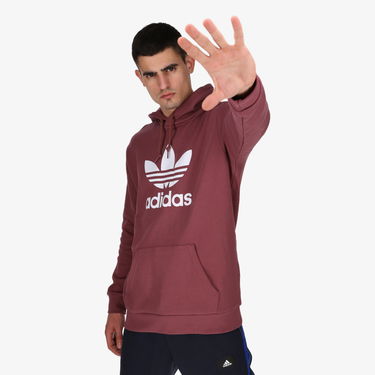 Mikina adidas Originals Trefoil Hoodie Quiet Červená | HE9498, 4
