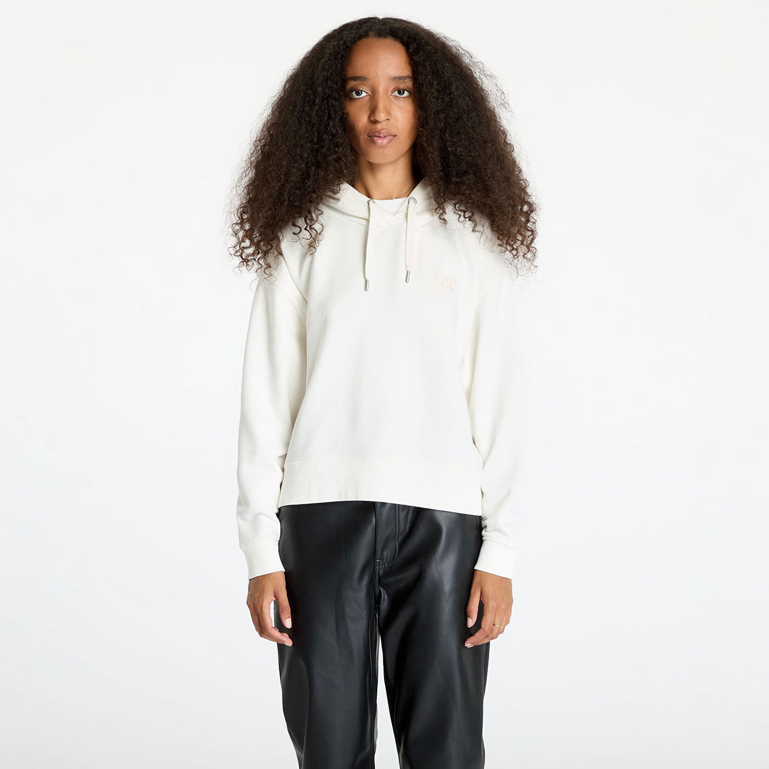 Mikina Lee Sweatshirt Essential Hoodie Biela | 112341539, 0