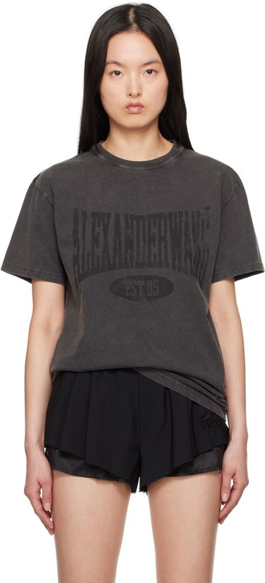 Tričko Alexander Wang Alexander Wang.t Distressed Logo T-Shirt Šedá | 4CC2251542, 0