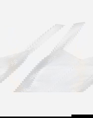 Crop Top Dolce & Gabbana Dolce & Gabbana Jacquard Top With All-over DG Logo Biela | F7Q34THJMOWW0001, 0