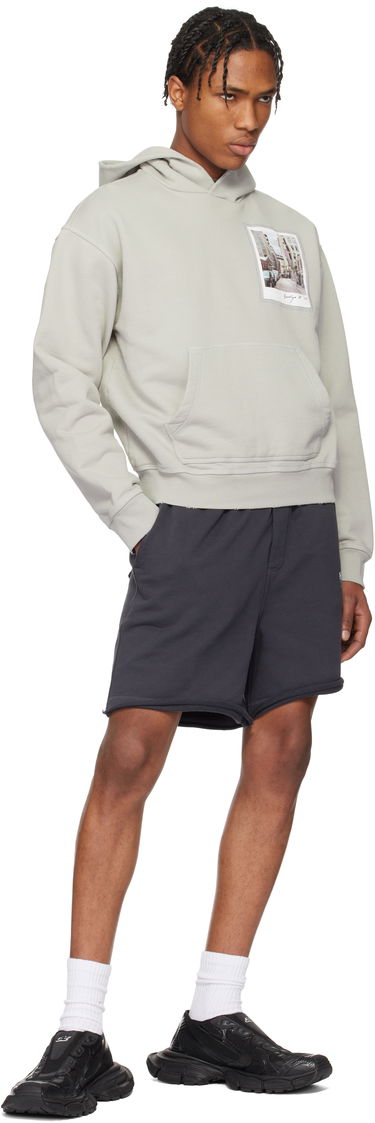 Mikina Helmut Lang Helmut Lang Brooklyn Postcard Hoodie Šedá | O10HM520, 3
