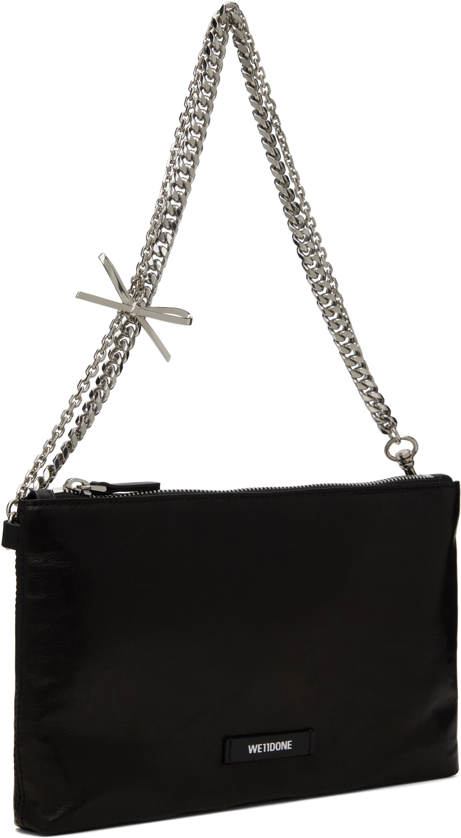 Taška cez rameno We11done We11done Ribbon Chain Shoulder Bag Čierna | WD-AB0-25-480-U-BK, 1