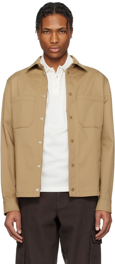 Košeľa Moncler Moncler Cotton Gabardine Overshirt Béžová | K10912F0002257448, 0