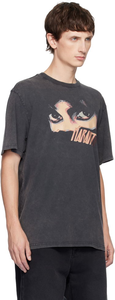 Tričko ISABEL MARANT Hugo Graphic Print Crewneck T-shirt Čierna | 25ATS0149HA-C3N05H, 1