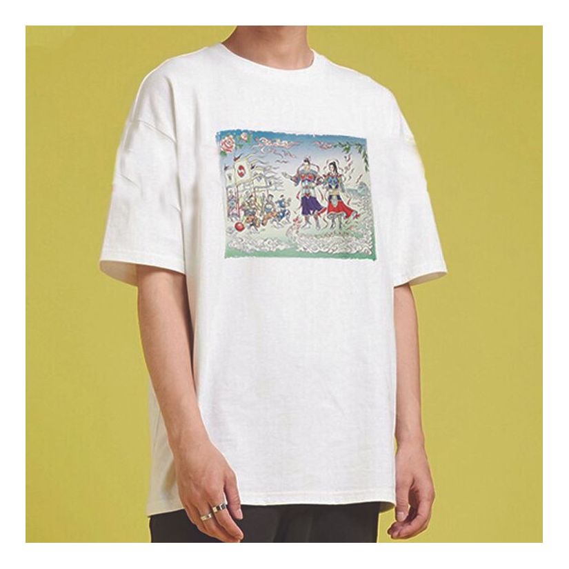 Tričko Converse Flame Series Graphic Print Short Sleeve T-Shirt Biela | 10021404-102