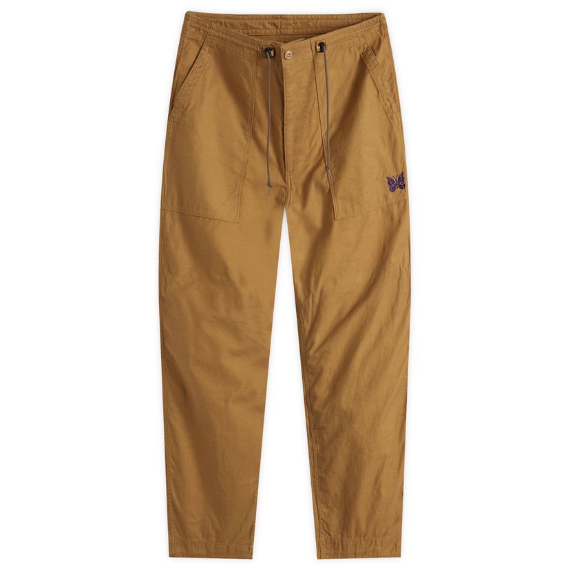 Cargo nohavice Needles Fatigue String Pant Hnedá | PU240-MOCHA