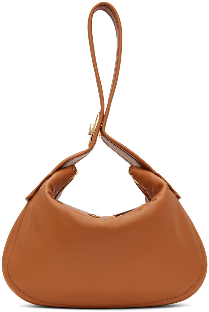 Small Crescent Leather Shoulder Bag