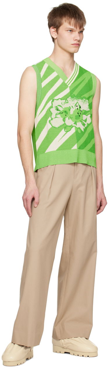 Sveter Feng Chen Wang Feng Chen Wang Floral Knit Vest Zelené | FUS15KT07G, 3