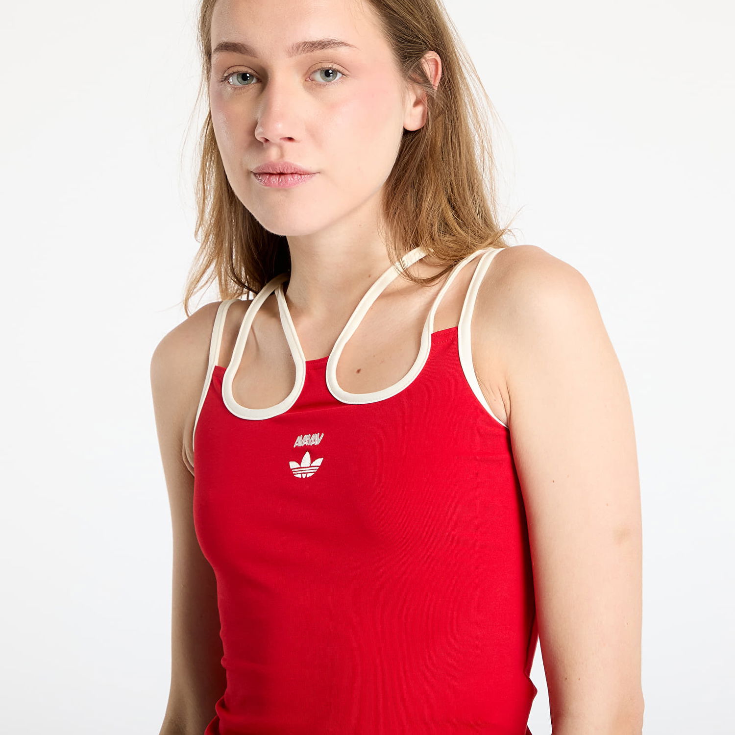 Tielko adidas Originals adidas x Avavav Strap Tank Top Červená | JP4856, 1