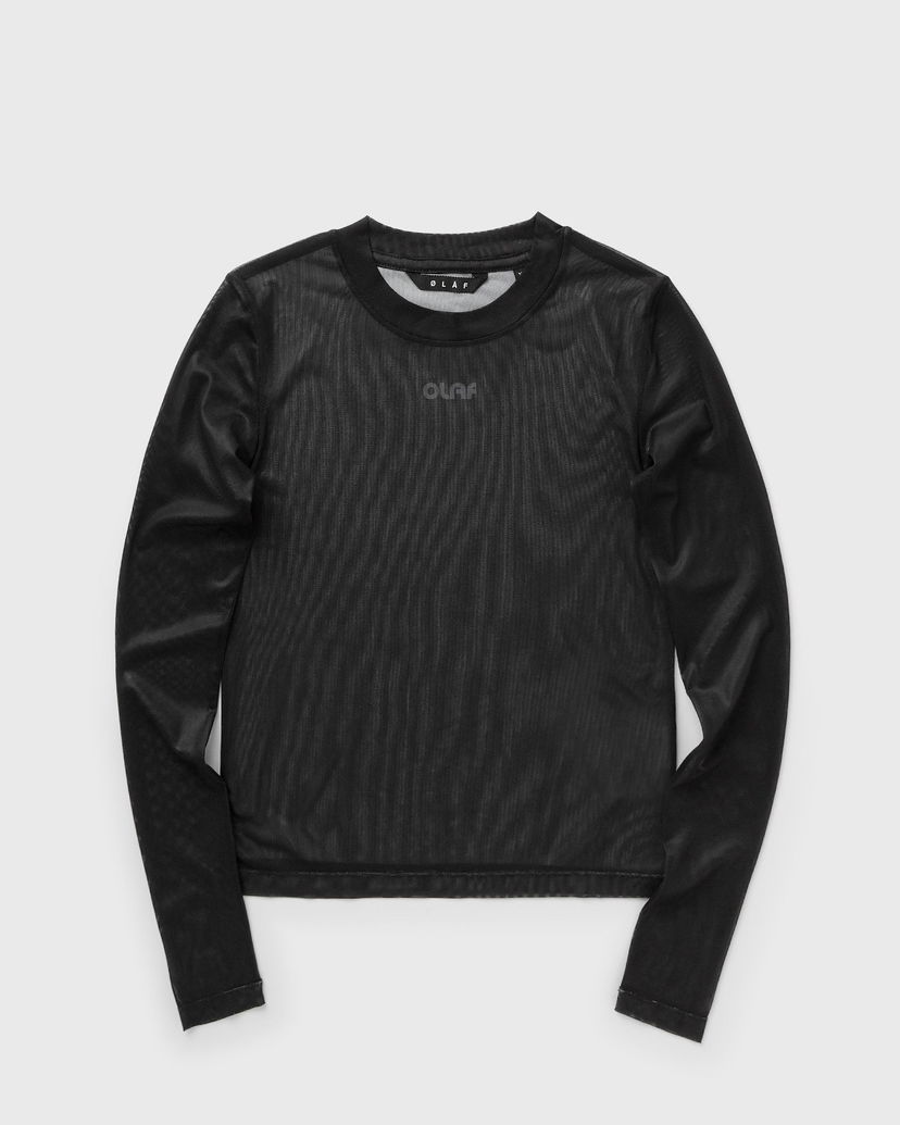 Tričko ØLÅF Mesh Top Longsleeve Čierna | W180112-BLACK