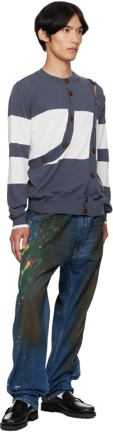 Sveter Vivienne Westwood Vivienne Westwood Ollie Striped Cardigan Navy | 2701002H-Y003F-, 3