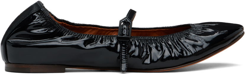 Oblečenie LANVIN Lanvin Mary Jane Glossy Leather Ballerinas Čierna | FW-BAMB05-GLOS-H24