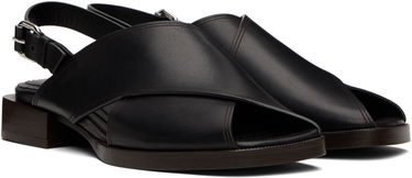 Doplnky LEMAIRE Lemaire Cross Flat Sandals Čierna | FO0162 LL0122, 3
