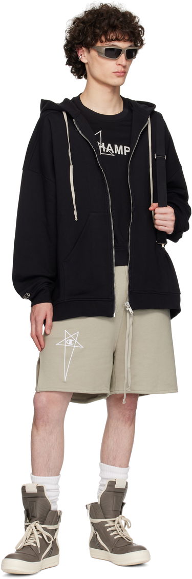Mikina Rick Owens Rick Owens Champion Edition Jumbo Jason's Zip Hoodie Čierna | CM01E1663 CHFE FELPA, 4