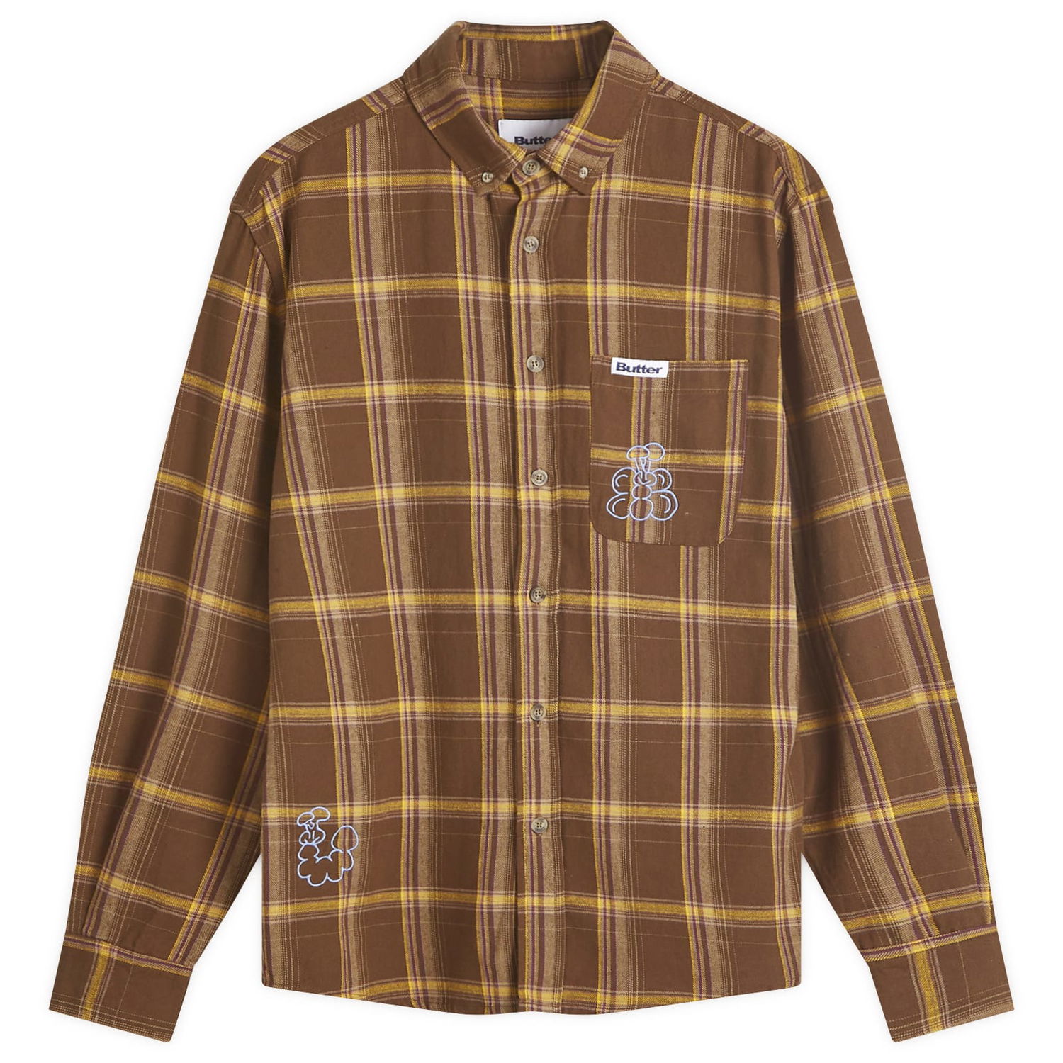 Košeľa Butter Goods Bugs Flannel Long Sleeve Shirt Hnedá | BG243403-CHE, 0