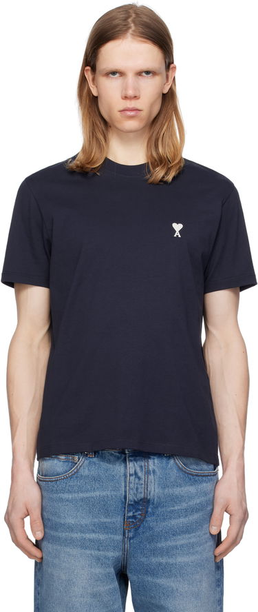 Tričko AMI Cotton Ami de Coeur T-shirt Navy | HTS060.724, 0