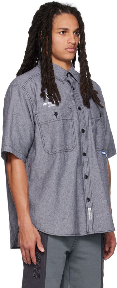 Košeľa AAPE by A Bathing Ape AAPE by A Bathing Ape Embroidered Shirt Šedá | AAPSRM8436XXKBKX, 1