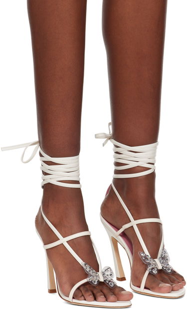 Spona Blumarine Blumarine Butterfly '105 Heeled Sandals Biela | 6A4531PX507S1400, 3