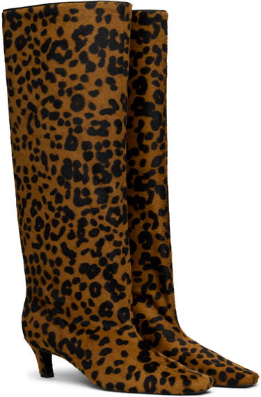 Tenisky a topánky TOTEME Wide Shaft Calf Hair Boots Hnedá | 243-WAS3114-LE0070, 3