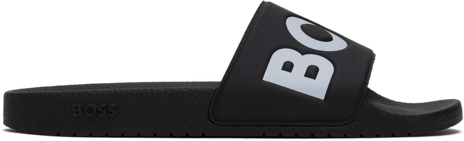 Tenisky a topánky BOSS Large Logo Detail Pool Slides Čierna | 50536835, 0
