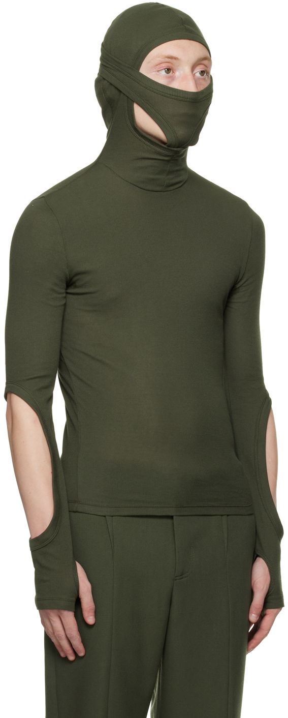 Sveter Dion Lee Dion Lee Interlock Mask Turtleneck Top Zelené | C3078F22, 1