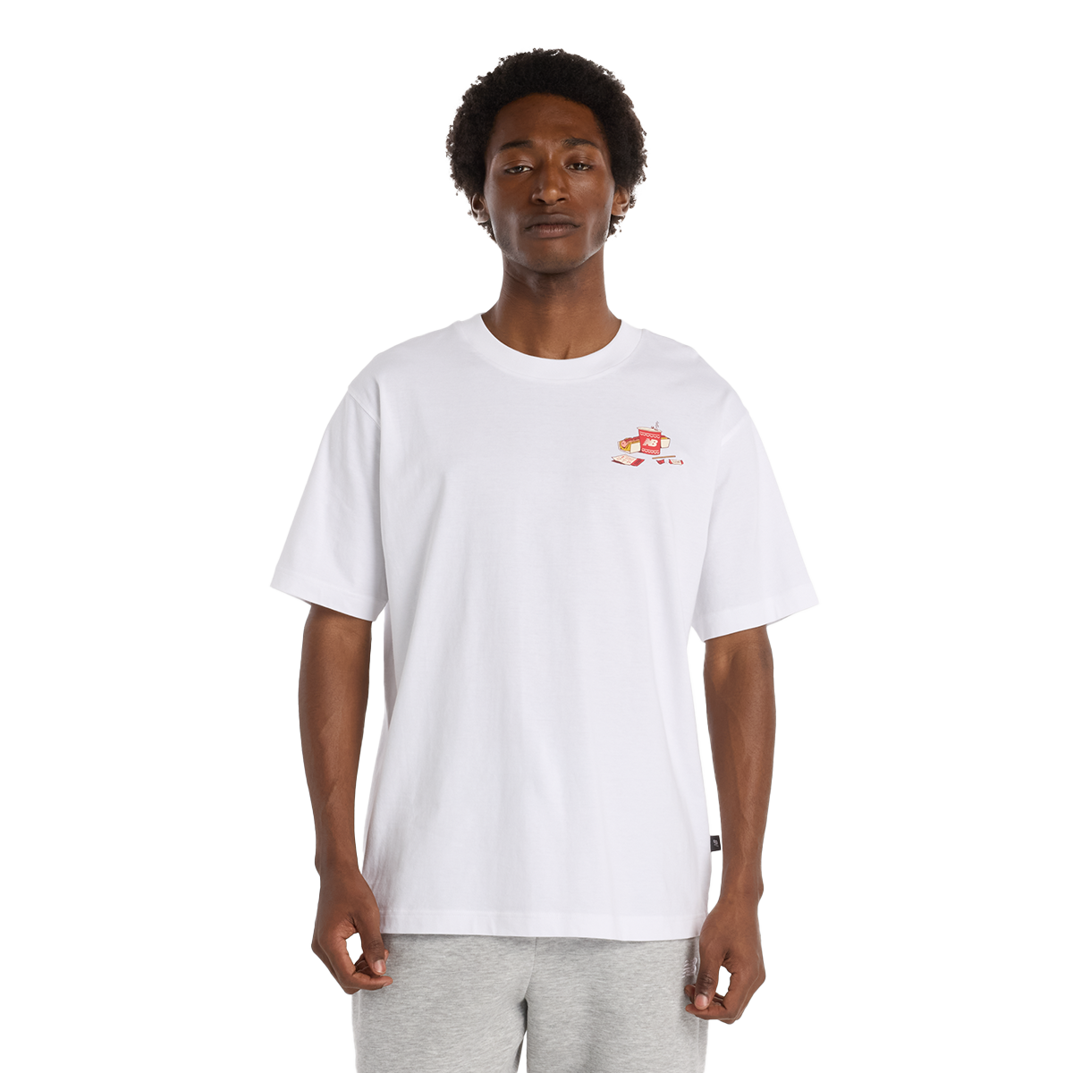 Tričko New Balance Spectator Graphic T-Shirt Biela | MT53931-WT, 0