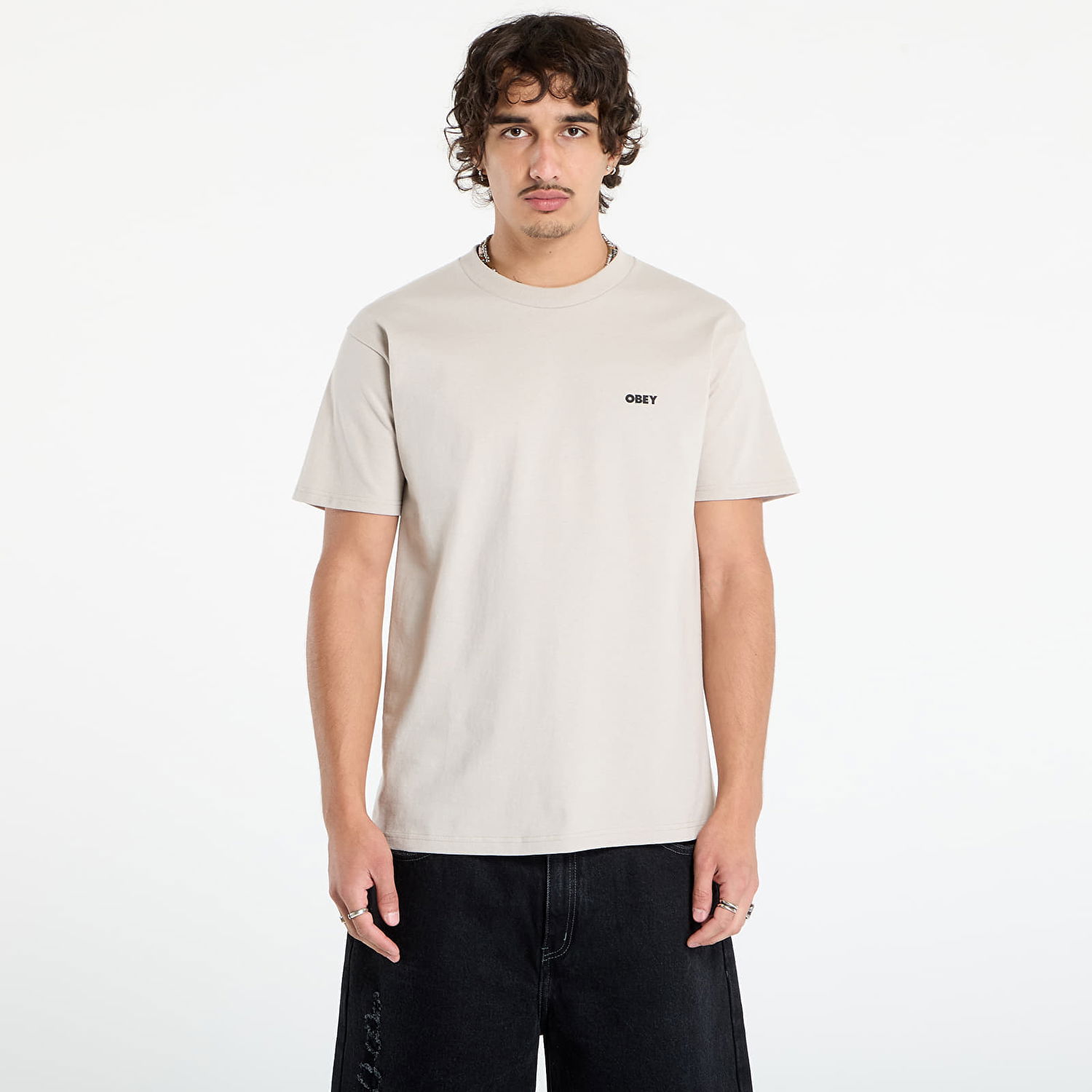 Tričko OBEY OBEY Visual Studios Tee Béžová | 165264231-SIG, 0