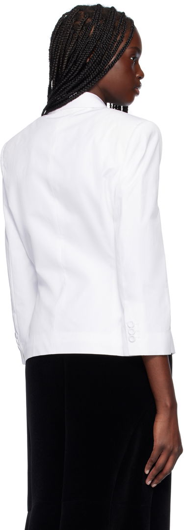 Bunda Marni Marni Poplin Single-Breasted Blazer Biela | GIMA0287SU TCY65, 2