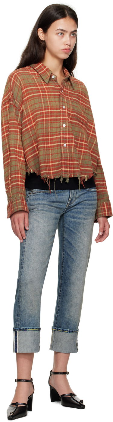 Košeľa R13 R13 Drop Neck Cropped Plaid Shirt Rôznofarebný | R13WR150-R563B, 3
