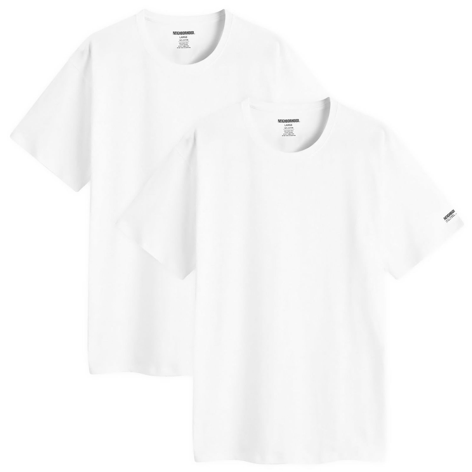 Tričko Neighborhood Classic 2-Pack T-Shirt, Size Large Biela | 251QTNH-UWM01-WHT, 1
