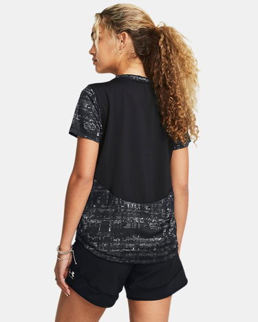 Tričko Under Armour Challenger Pro Training Kurzarm-Shirt mit Print für Damen Schwarz / High Vis Gelb L Čierna | 1384948-002, 1