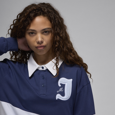 Polo tričko Jordan Long Sleeve Top Modrá | FV7182-410, 1